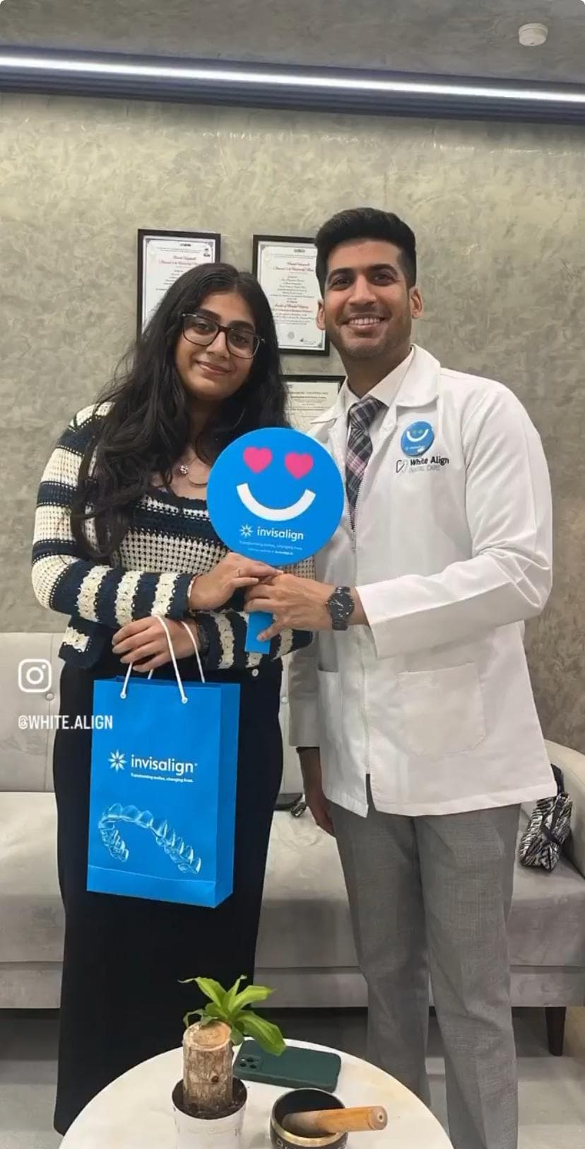 Happy patient at White Align Dental Care
